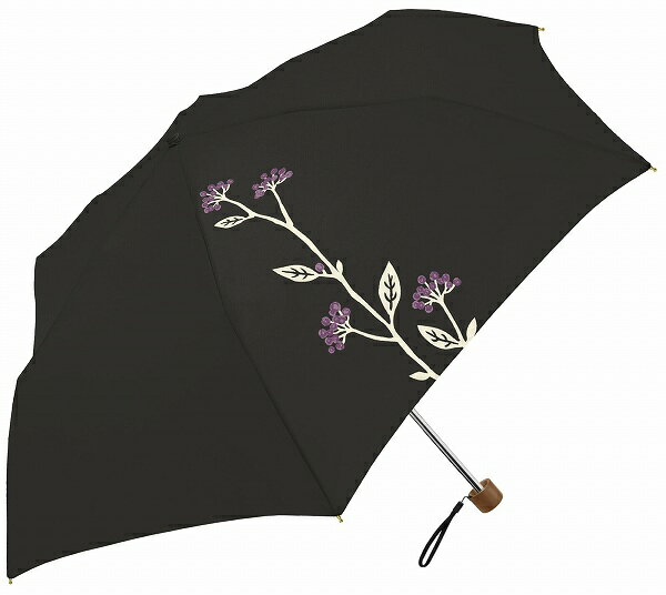 【遮光&遮熱】黒コーティング晴雨兼用傘 50cm楽ミニ『和の実 mini』 (S251590) 【送料無料】(アンブレラ、雨傘、日傘、UV対策、紫外線対策、折りたたみ傘、折り畳み傘、折傘)