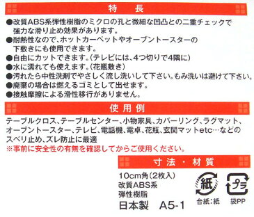 滑落防止シートA5-1 (両面滑り止めシート)【送料無料】(地震対策用品、家具転倒防止、カーペット下の滑り止めに)