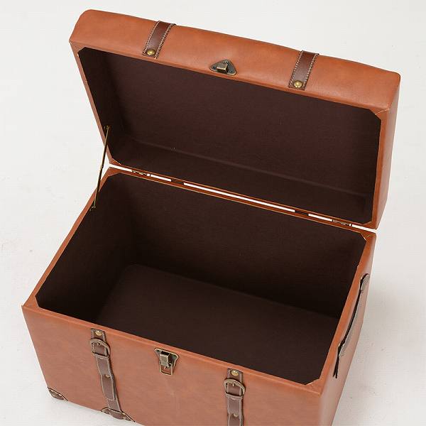 収納スツール ライトブラウン MC-6001LBR 【送料無料】(収納、チェアー、イス、椅子、スツール)