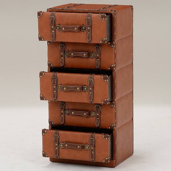 チェスト ライトブラウン MCH-6005LBR 【送料無料】(チェスト、引き出し、小物入れ、収納ボックス)