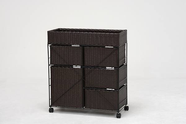 ランドリー RAN-2417DBR 【送料無料】(ランドリーチェスト、収納) [3]