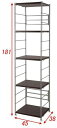 (納期10日前後出荷)頑丈棚オープンラック 幅45高さ181cm ナチュラル nj-0285【送料無料】(オープンラック、シェルフ、リビング家具、収納家具、本棚...