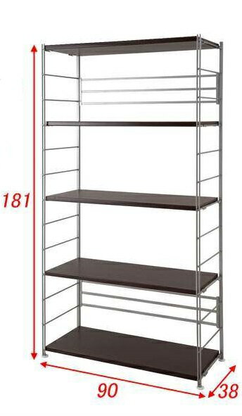 Rakuten - （納期10日前後出荷）頑丈棚オープンラック　幅90高さ181cm　ナチュラル　nj-0287（受注生産：納期10日前後）【送料無料】（オープンラック、シェルフ、リビング家具、収納家具、本棚、書棚）