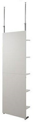 （納期10日前後出荷）突っ張り間仕切り棚収納ラック5段 幅60cm nj-0429【送料無料】(つっぱり　オープンラック　薄型　収納棚)