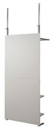 Rakuten - （納期10日前後出荷）突っ張り間仕切りクローゼットパーテーション+棚収納 幅90cm nj-0426【送料無料】(つっぱり　壁面　DIY　薄型　ワードローブ)