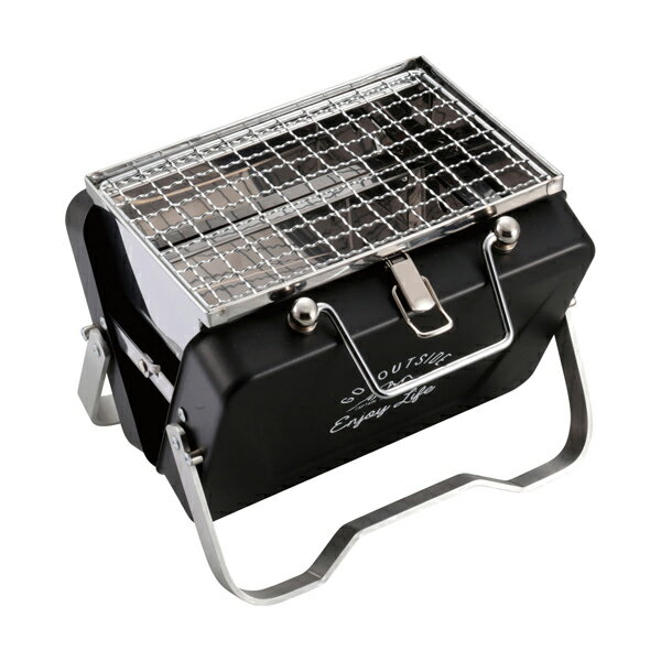 モンテ V型卓上グリルB6型 ブラック UG-0078【送料無料】(調理器具、キッチン用品、コンロ、キャンプ、アウトドア、バーベキュー、網焼きグリル)