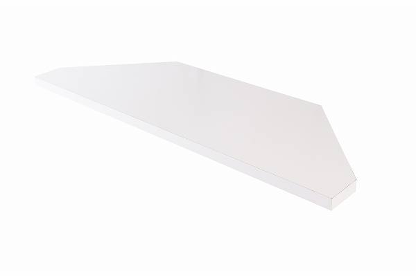 突っ張り壁面収納 無段階調整2枚棚コーナーラック 幅90cm ホワイト色【送料無料】(壁面収納、つっぱり、シェルフ、棚、薄型) [3]