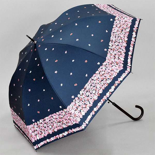 【晴雨兼用傘】58ジャンプ傘　チラシハナ　駒取り　ブラックコーティング加工　UVカット　遮光遮熱（402 J） 【送料無料】（アンブレラ、雨具、長傘、晴雨兼用傘、日傘）