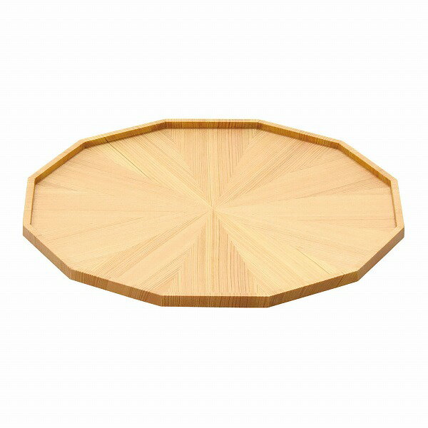 桧・放射杢　12角料理皿（大）（38098） 【送料無料】(キッチン用品、お皿、食器)