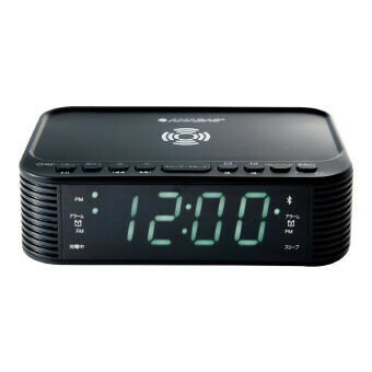 アナバス ワイヤレススマホ充電クロックラジオ CR-BT100 (162S1)【送料無料】(卓上時計、置き時計、目覚まし時計、アラームクロック)