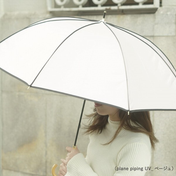 【一級遮光 UVカット率99.9%】晴雨兼用 55cm手開き プレーンパイピング(6719) 【送料無料】 (アンブレラ、雨傘、日傘、晴雨兼用傘、UV対策、紫外線対策、傘)