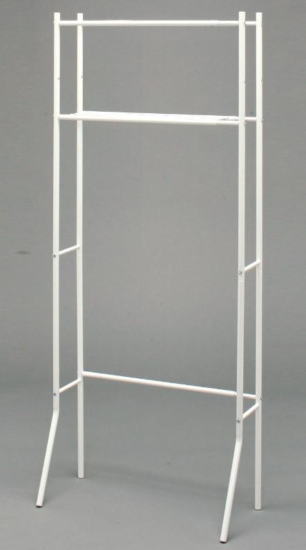 【アイリスオーヤマ】ランドリーラック (ホワイト) LR-155V(W650〜850×D290×H1560)【送料無料】(洗面収納、収納家具、洗濯機ラック、スチ...