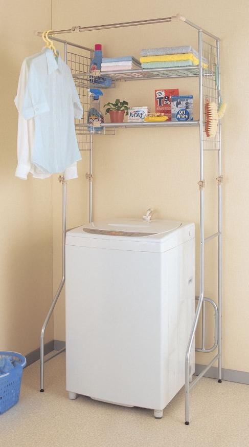 【アイリスオーヤマ】ハンガー付きランドリーラック (シルバー) HLR-Y18(W660〜970×D610×H1735〜1885)【送料無料】(洗面収納、収納家...