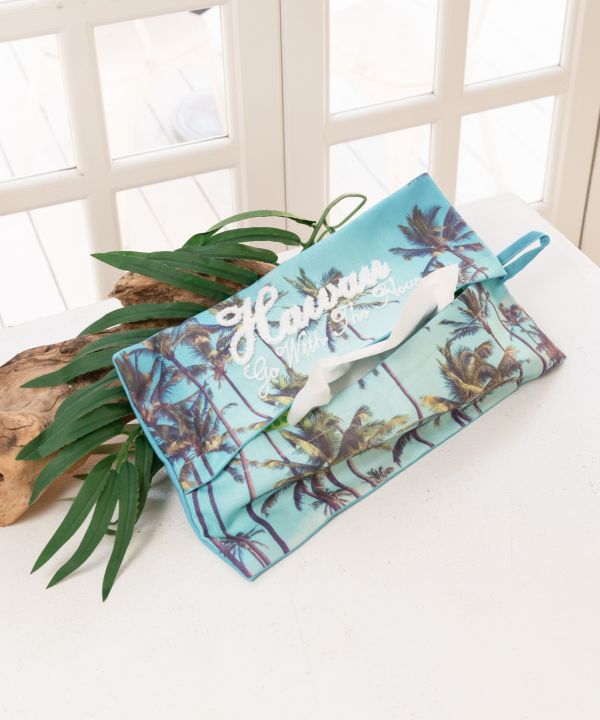 ティッシュペーパーカバー kahiko カナニフォトティッシュペーパーカバー カヒコ ハワイアン 雑貨 パームツリー インテリア カバー おしゃれ かわいい 45WP1254 [2]