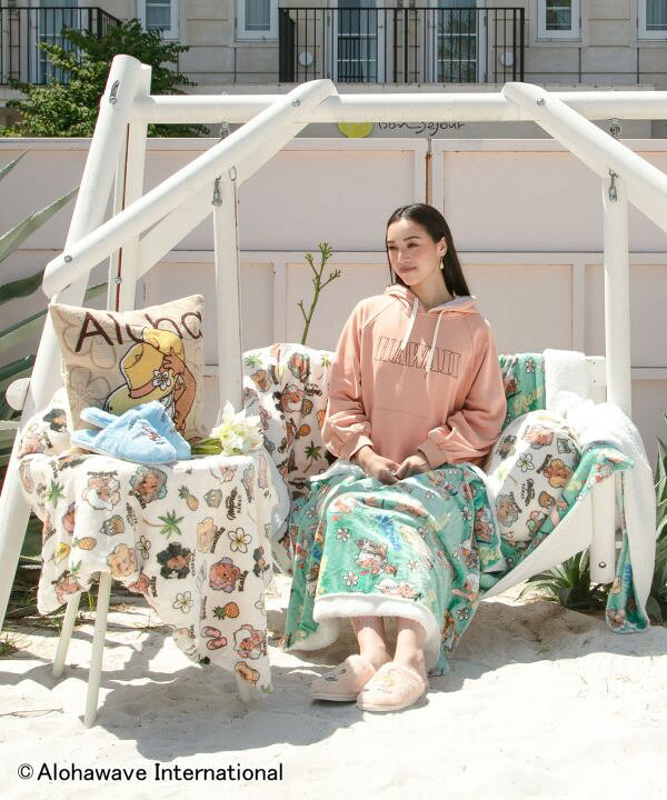 Rakuten - ひざ掛け 毛布 ブランケット ハワイアン ALOHA MAPUA 100cm 70cm おしゃれ 軽量 暖かい 薄手 膝かけ 洗える 掛け毛布 冬用 寝具 プレゼント かわいい 軽い