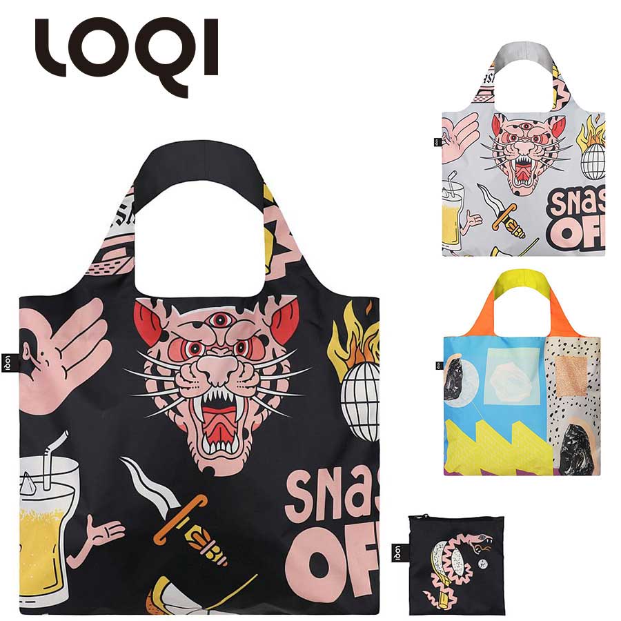 ローキー エコバッグ LOQI ローキー リサイクル素材 Recycled Bag マイバッグ コンビニエコバッグ トートバッグ 買い物バッグ 折りたたみ コンパクト 軽量 軽い 大容量 大きい 買物バッグ サブバッグ ポーチ付き レジカゴ レジ袋 ブランド