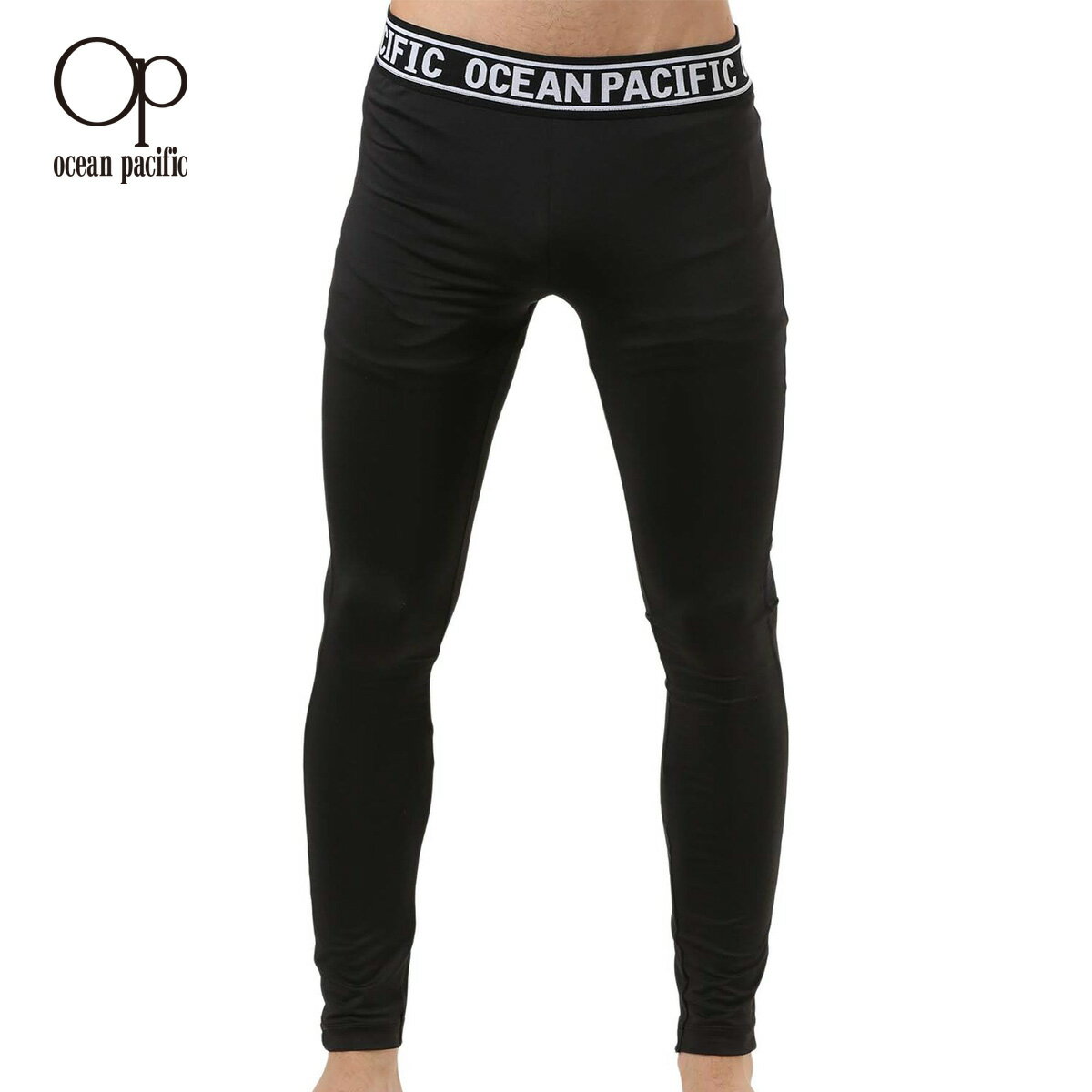 メンズ サーフレギンス インナーパンツ オーシャンパシフィック UPF50+ ロゴ アンダーパンツ メンズ 水陸両用 水着 ラッシュレギンス スパッツ 日焼け防...