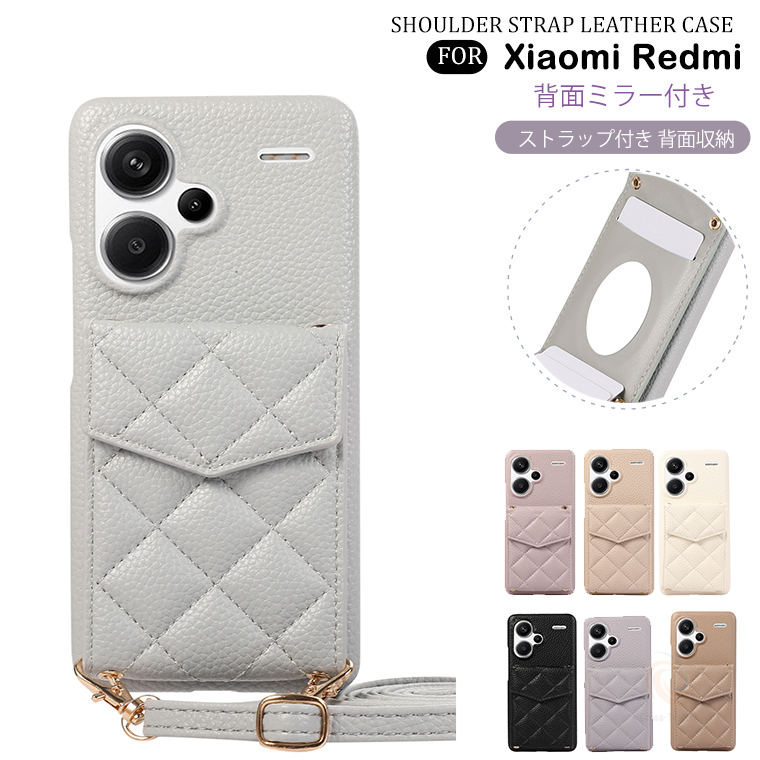 乐天商城 - Redmi Note 13 Pro ケース カード収納 ミラー付き 化粧鏡 Redmi Note 13 Pro Plus レッドミー ノート13プロ プラス ケース 背面 携帯カバー レッドミー ノート13 カバー Redmi Note 13 Pro スマホショルダー 可愛い ショルダーストラップ付き