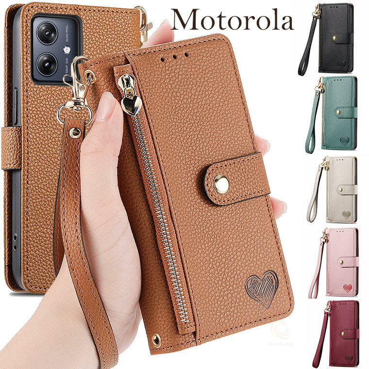 樂天商城 - モト moto g05 ケース ストラップ付き モトローラ モト g64 5G ケース ハート柄 可愛い Motorola moto g64 5G ケース マグネット付き モトローラ Motorola moto g05 手帳ケース モトローラ moto g05 カード収納 moto g64 5G おしゃれ 持ちやすい