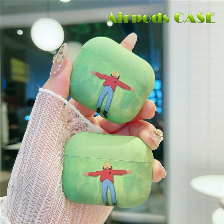 AirPods4 ケース AirPods 第4世代 AirPods Pro2 ケース グリーンケース 緑の芝生に寝転ぶ 可愛い エアポッズ 4 AirPods ...