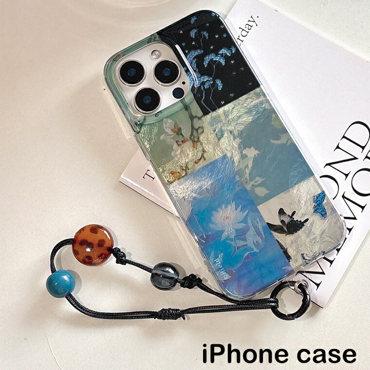 乐天商城 - iPhone 16 Pro ケース アイフォン16 プロ ケース ストラップ付き 侘び寂び植物 蓮の花 蝶々 iPhone16 ProMax iPhone15 Pro 背面カバー ケース アイフォン16 プロマクス iPhone15 ProMax カバー iPhone14 ProMax iPhone14 Pro カメラ周り保護