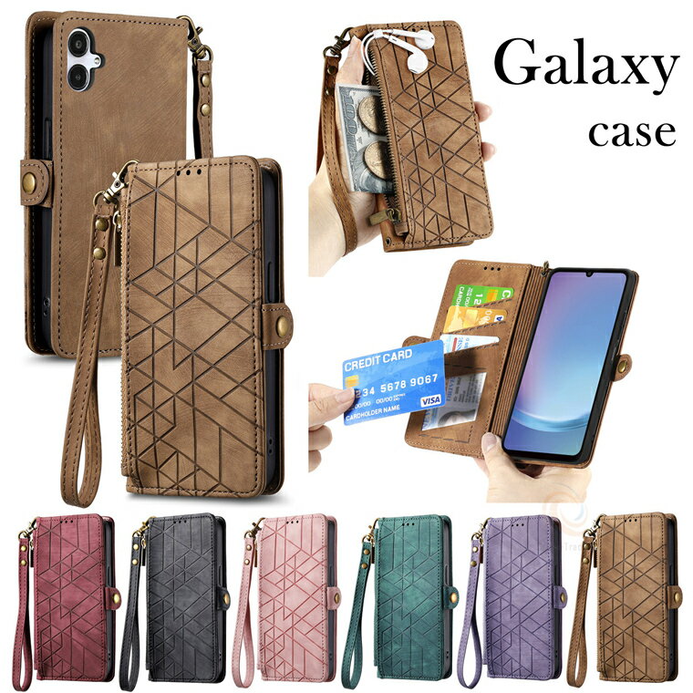 乐天商城 - Galaxy A25 5G ケース SC-53F ストラップ付き Galaxy S25 Ultra docomo ケース 財布型 Galaxy S25 SC-51F ケース Galaxy S24 Ultra SC-52E Galaxy S24 SC-51E 手帳ケース カード収納 カバー ギャラクシー エス25 ウルトラ ケース