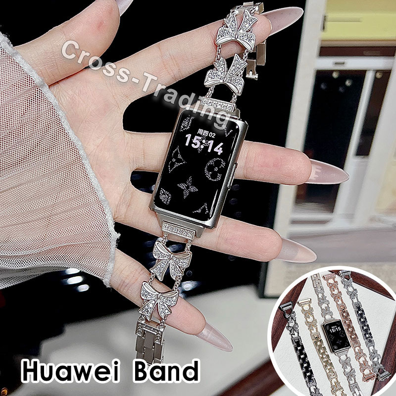 Huawei Band 11 バンド ステンレス 蝶々 高品質 ファーウェイ バンド11 バンド 交換ベルト Huawei Band 11 Pro ベルト Huawei Band 11 Pro 耐久性 Huawei Band 11バンド かわいい オシャレ Huawei Band 11 ベルト キラキラ Huawei Band 11 バンド プレゼント