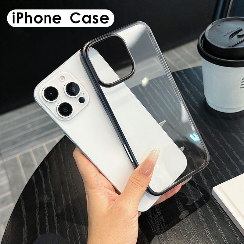 iPhone16 케이스 클리어 케이스 iPhone16Pro 케이스 iPhone16Plus 케이스 iPhone16Promax 케이스 클리어 iphone 케이스 iphone16 16pro 16plus 16promax 커버 투명 한국 프레임 아이폰 16 내충격 카메라 렌즈 보호 스트랩 홀 첨부