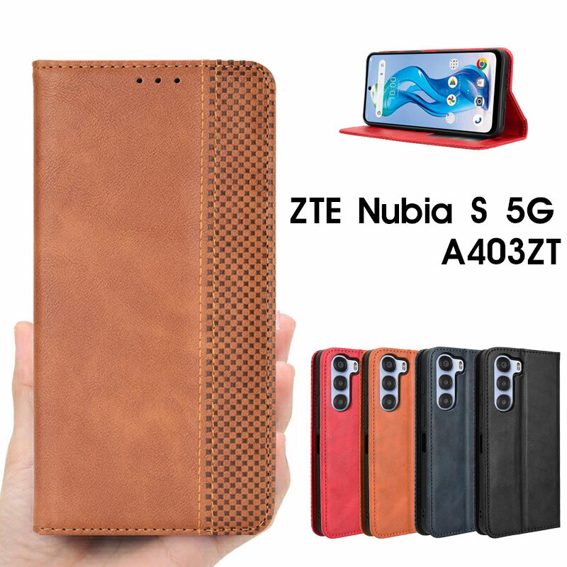 乐天商城 - ZTE nubia S 5G ケース 手帳型 ZTE nubia S 5G A403ZT カバー カード収納 ZTE nubia S 5G ケース 高品質 nubia S 5G 耐衝撃 ZTE nubia S 5G 保護カバー 磁気 ZTE nubia S 5G カメラ保護 スタンド 便利 スマホケース ZTE nubia S 5G カバー