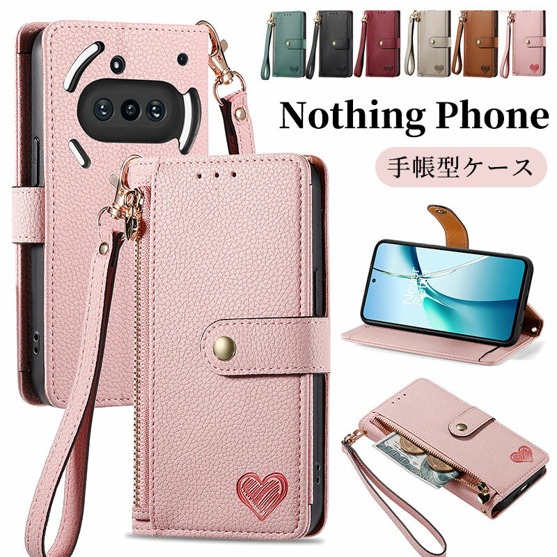 乐天商城 - Nothing Phone (4a) ケース 手帳型 ナッシングフォン3a ケース かわいい 可愛い nothing phone 3a カバー ストラップ付き Nothing Phone 4a ケース カメラ保護 スタンド カード収納 全面保護 高品質 革 レザーケース Nothing Phone (4a) Pro ストラップ付き