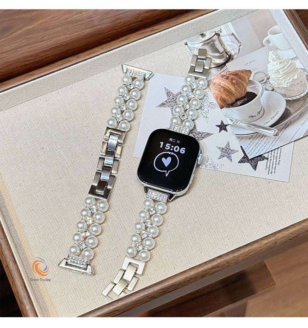 Huawei WATCH FIT4 バンド 真珠 かわいい レディース HUAWEI WATCH FIT4 Pro 交換ベルト Huawei WATCH FIT4 替えベルト HUAWEI WATCH FIT4 Pro 交換バンド Huawei WATCH FIT 4 着せ替え ベルト ファーウェイウォッチ Fit4 替えベルト パール