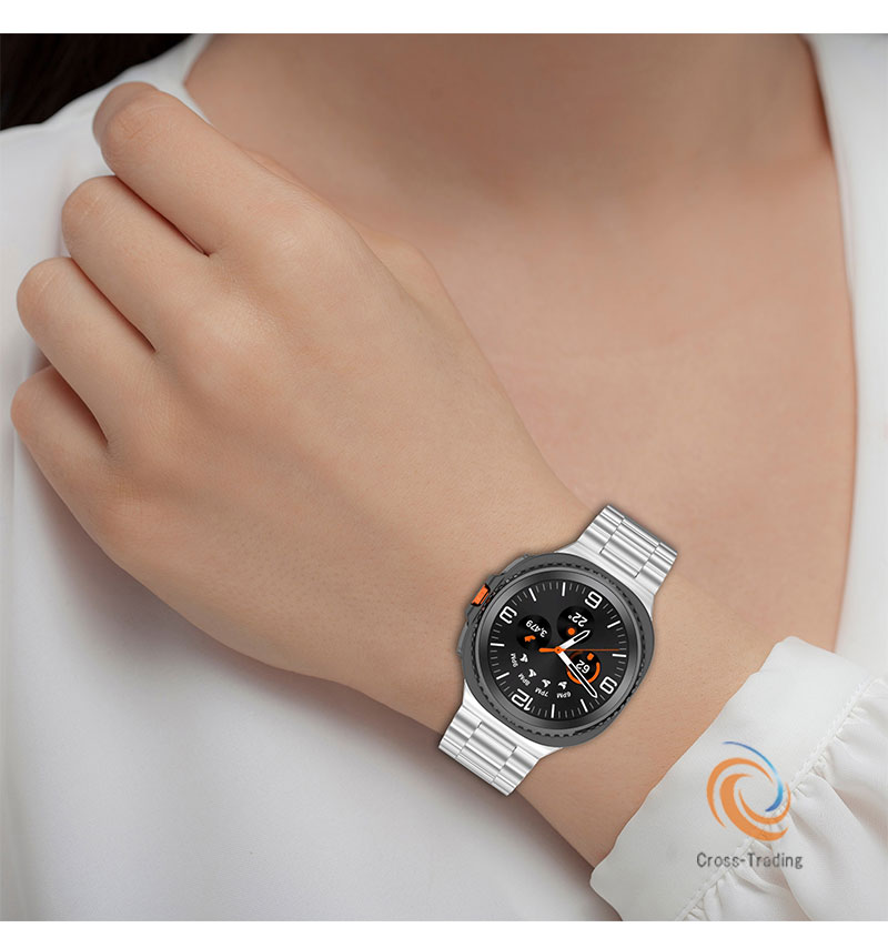 Galaxy Watch8 Classic バンド ステンレス 高級感 Galaxy Watch8 交換バンド ストラップ バンド Galaxy Watch8 40mm 44mm ベルト ギャラクシー ウオッチ8 交換ベルト 耐久性 長さ調節 Galaxy Watch8 便利 簡単取り付け 男女兼用 バンド