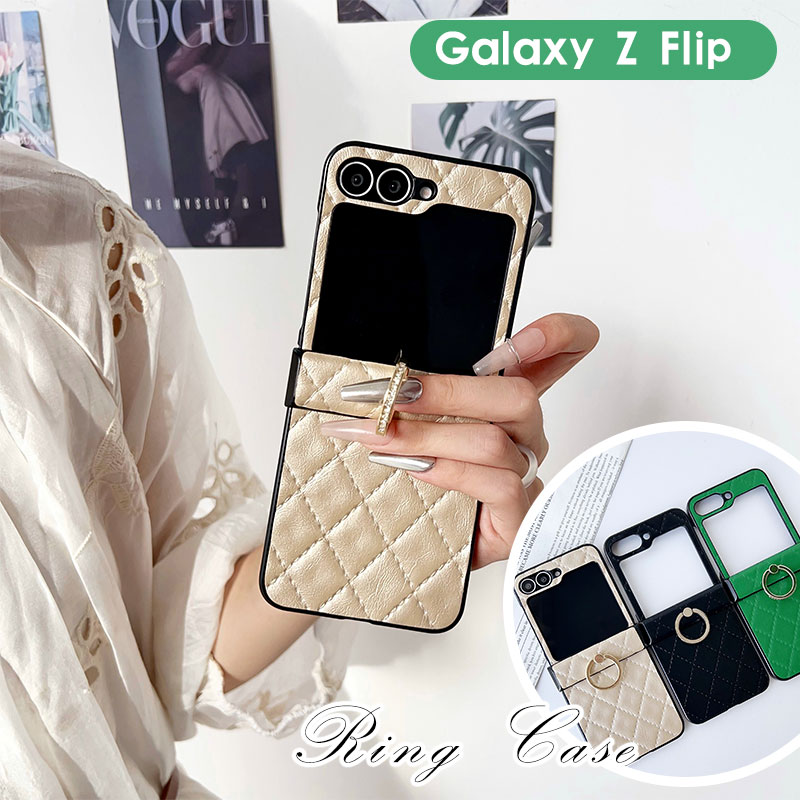 Galaxy Z Flip7 케이스 Galaxy Z Flip 7 케이스 Galaxy Z Flip6 커버 링 첨부 내충격 Galaxy Z Flip7 스탠드 레더 가죽 멋쟁이 귀여운 뒷면 커버 Galaxy Z Flip7 스마트폰 케이스 Galaxy Z Flip7 링 홀더 카메라 렌즈 보호