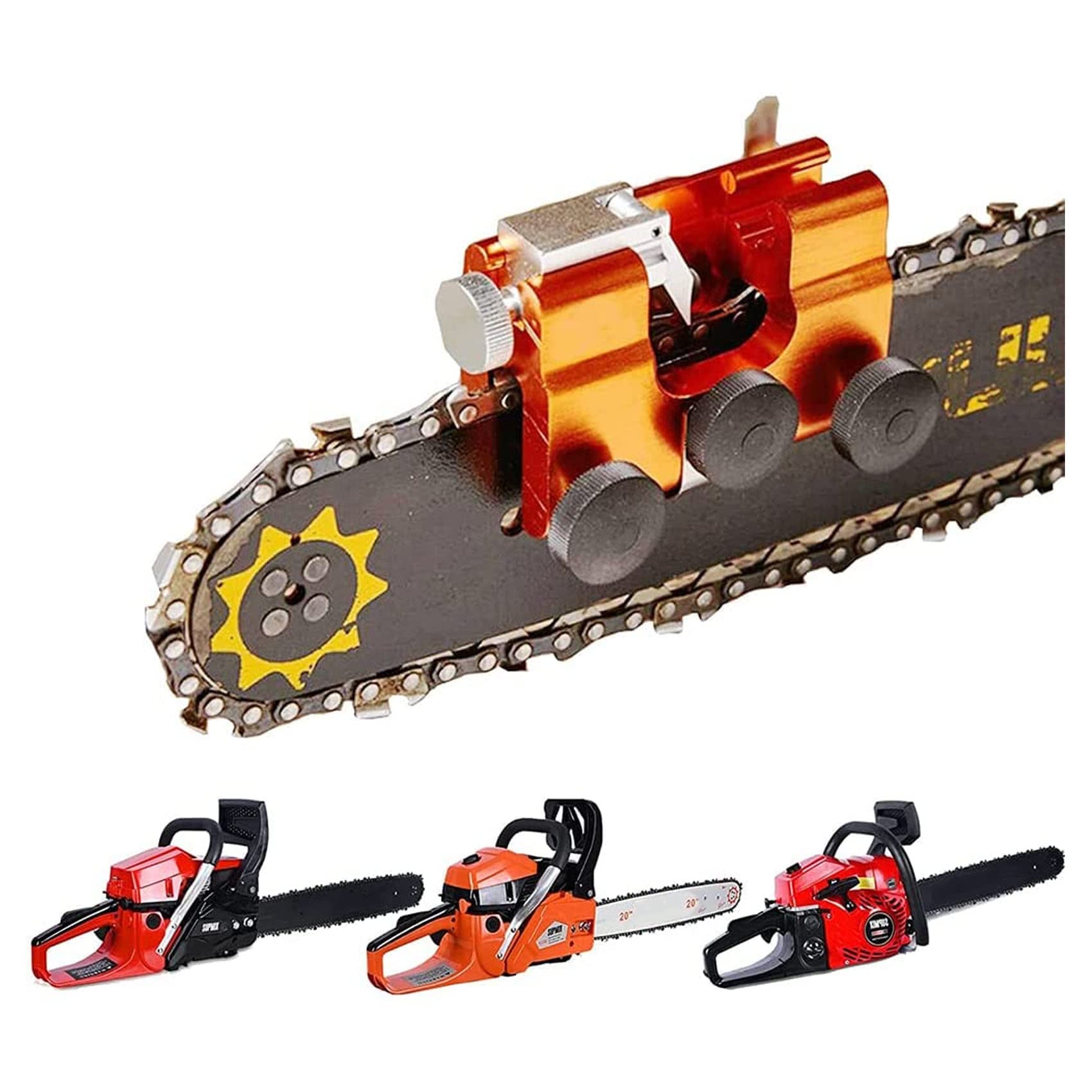 チェーンソー目立て機 高級チェーンソーシャープナー チェーンソー目立て 刃研ぎ キット チェーンメン..