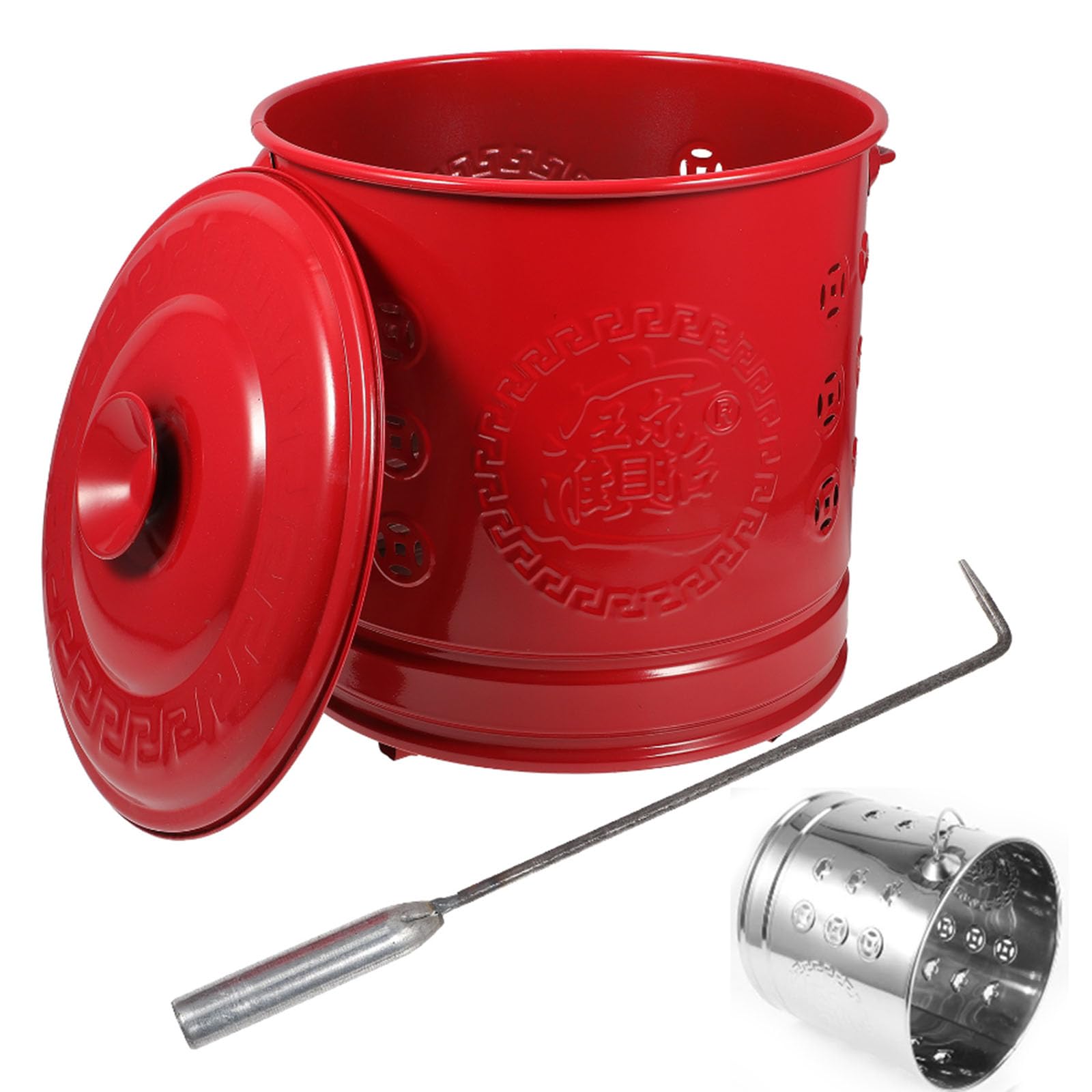 焼却炉 焼却器インナータンク付き ステンレス鋼の燃焼バレル焼却炉ケージの火ピットヤードの残骸の燃焼焼却炉庭の紙の葉のゴミの木の裏庭のたき火 家庭用 大型 小型 ...