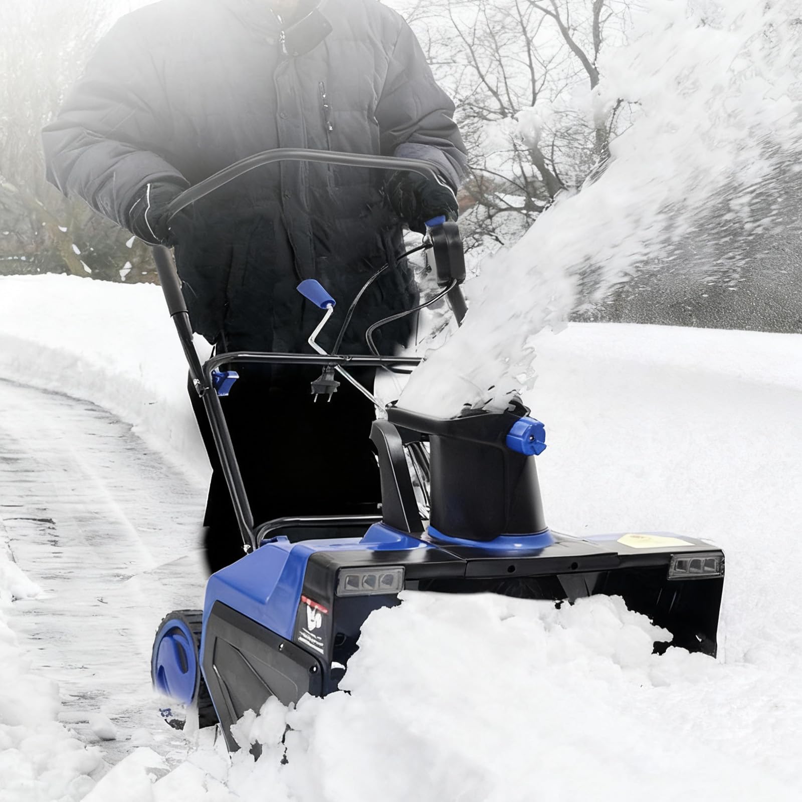 電動スコップ 最新 除雪機 コード式 3500W 手押し式 電動除雪機 スノーブロワー ヘッドライト搭載 長寿..