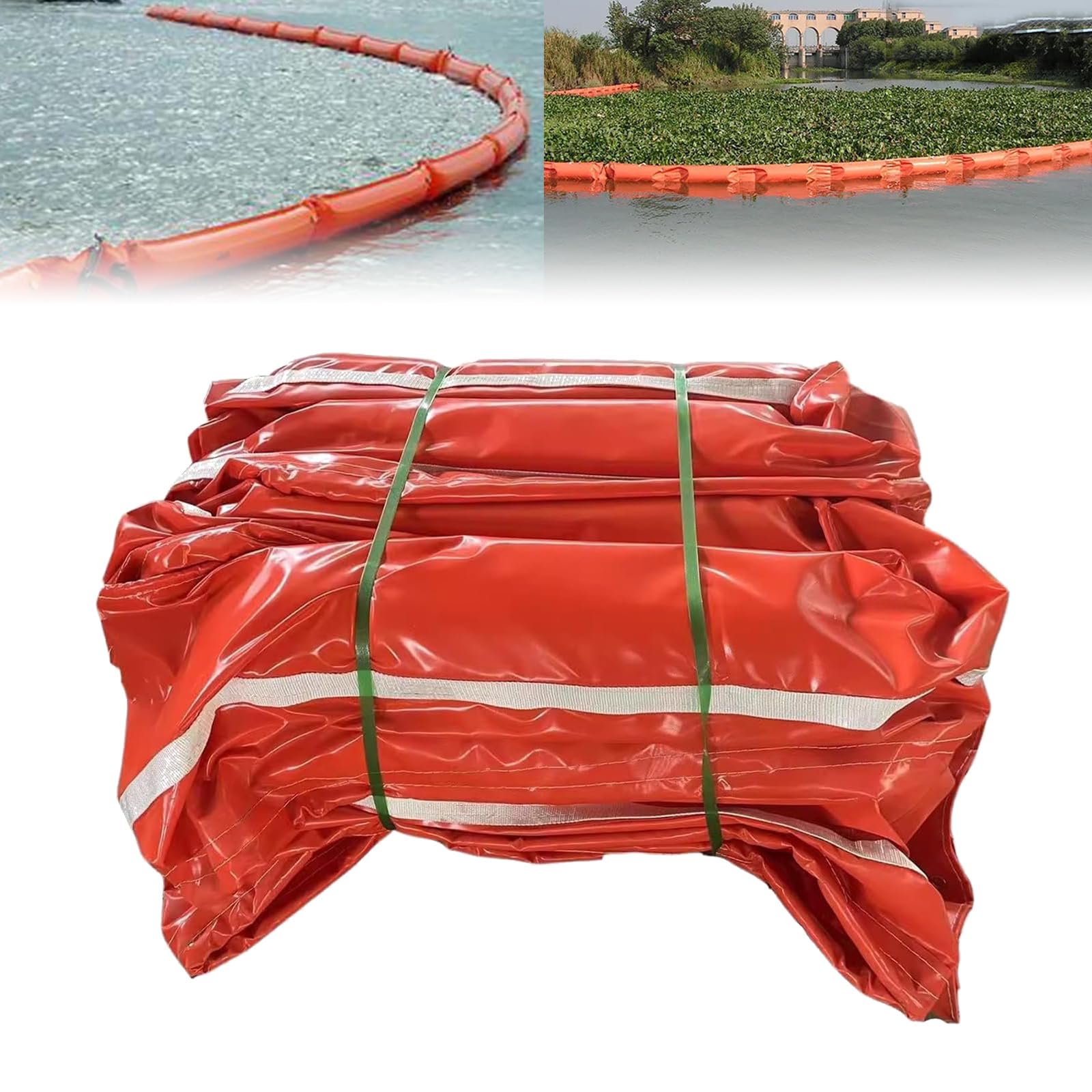 浮式オイル ブーム 洪水制御バッグ 0.45x20m PVC フローティングオイルフェンス フラッドバッグ フロー..