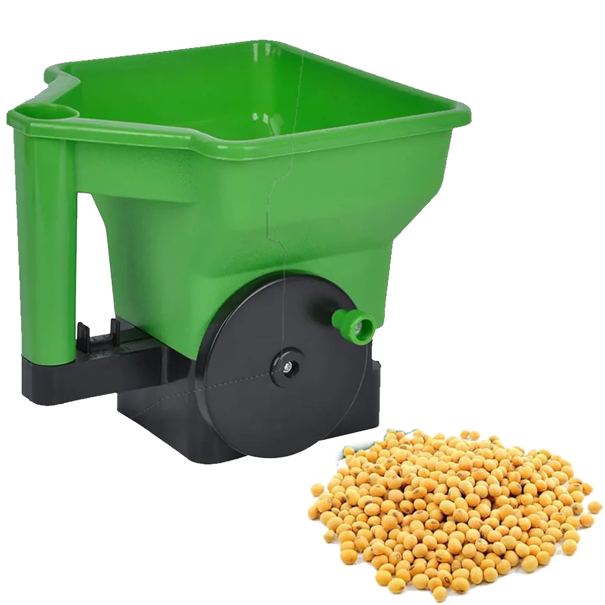 手持ち式肥料スプレッダー、3Lポータブルシーダー、手持ち式芝生の種子と庭の肥料スプレッダー、草、植..