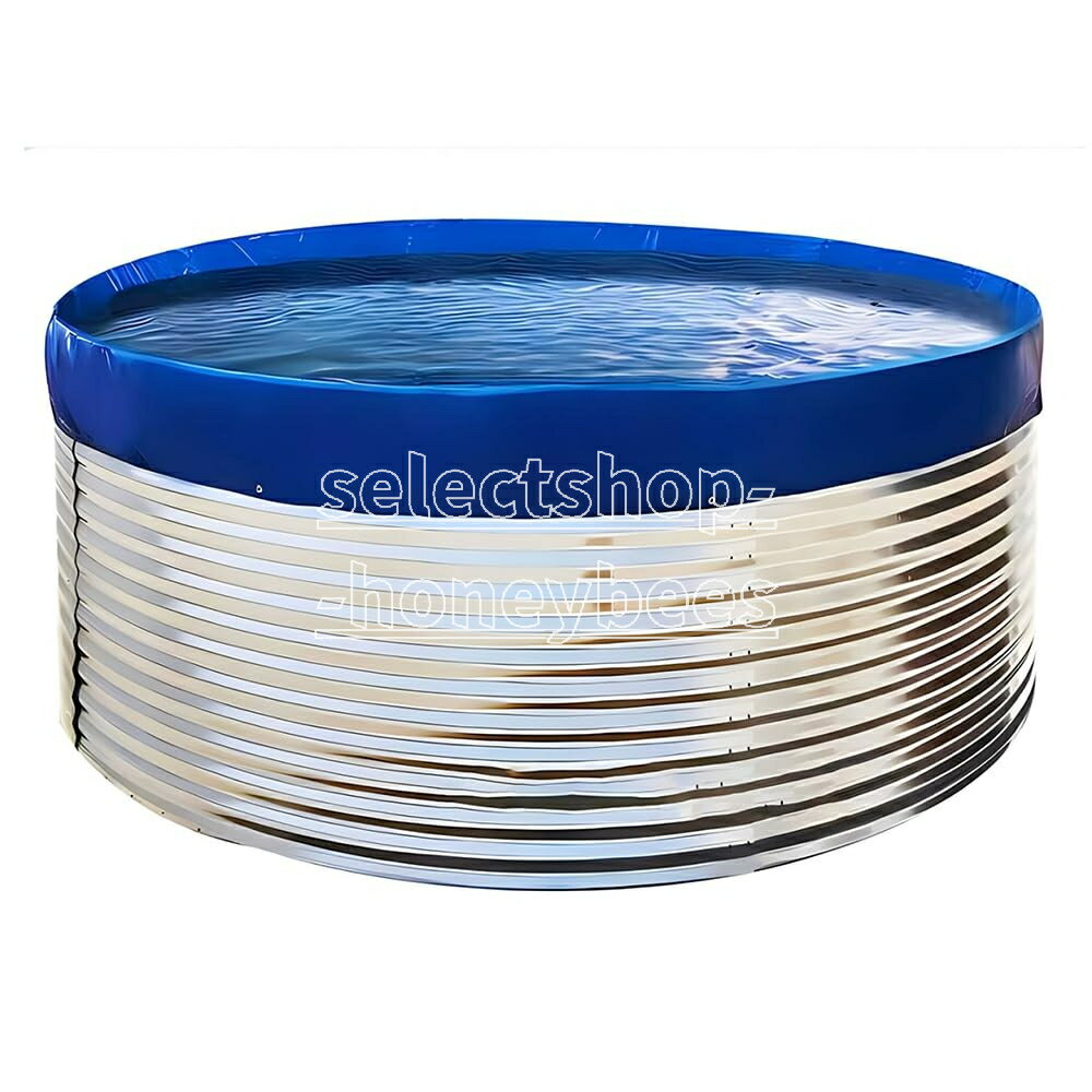 キャンバス 養魚池 大型 蓄水池 立体養殖水槽 円形帆布プール 多機能貯水タンク 屋外/家庭用 亜鉛メッ..