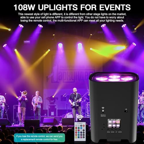 4PCS���ơ����ѡ��饤�ȡ�6x18W RGBWA + UV���åץ饤�ƥ��󥰥��ơ����饤�ȡ�8800mAh��¢�Хåƥ꡼���ơ����饤�ȡ�APP�����DMX����ȥ������դ���LCD�����꡼�󡢥��󥹥ѡ��ƥ����뺧���ѥ��ơ������å�