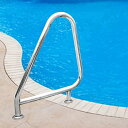 プールレール、地面のプール用のスイミングプールハンドレール、ステンレス鋼のデッキマウントハンドレール、最大250ポンド、3つの異なる厚さをサポート