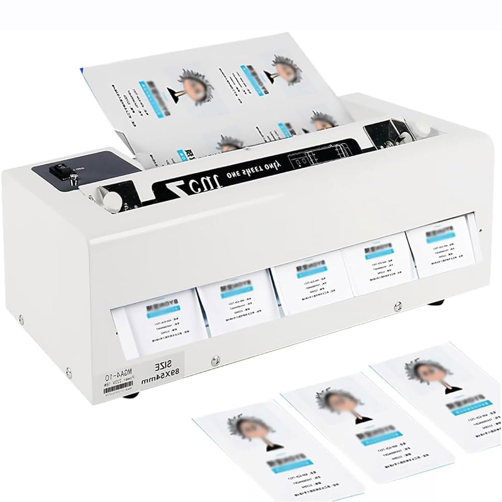 ★10%OFF★【時間限定P3倍】自動名刺カッター、名刺用紙カッター製本機、電動名刺カッティングマシン、調整可能なマージン9〜12mm、カット30枚/分、350...