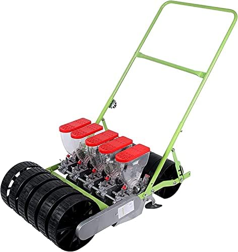 種まき機、ガーデンシードスプレッダー 手動播種機 ピーナッツコーンビーンプランター 5列同時播種 シングルユース 歩きまき 使いやすい