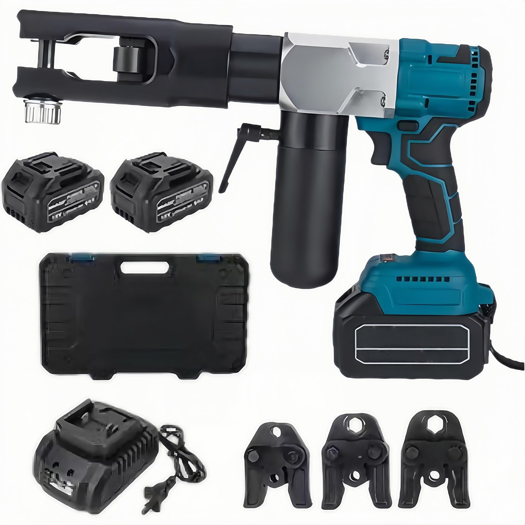 油圧ホース かしめ機 電動油圧ワイヤー クリンパ 銅およびアルミニウム端子油圧圧着ペンチ 6.0ah バッ..