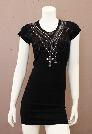 【THE SAINTS SINPHONY/セインツシンフォニー】BLACKPANTHER・チュニック（半袖・ブラック・BLK）/レディース【インポート】【セレカジ】【正規品】