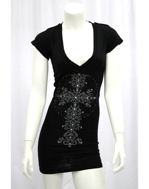 【THE SAINTS SINPHONY/セインツシンフォニー】MOMENT MORI・チュニック(半袖・ブラック・BLK)/レディース【インポート】【セレカジ】【正規品】 【THE SAINTS SINPHONY/セインツシンフォニー】MOMENT MORI・チュニック(半袖・ブラック・BLK)/レディース【インポート】【セレカジ】【正規品】