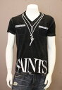 【THE SAINTS SINPHONY/セインツシンフォニー】THE LIZARD KING・Tシャツ(半袖・Vネック・ブラック・BLK)/メンズ【インポート...