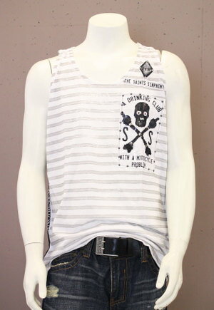 【THE SAINTS SINPHONY/セインツシンフォニー】VOODOO CHILD・タンクトップ(CREWネック・ホワイト・WHT)/メンズ【インポート】...