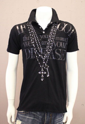 【THE SAINTS SINPHONY/セインツシンフォニー】BLACK PANTHER・ポロシャツ(ブラック・BLK)/メンズ【インポート】【セレカジ】【正...