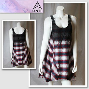 【UNIF/ユニフ】切りっぱなしチュニック(レッド・RED)/レディース【インポート】【セレカジ】【正規品】